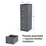 Staples 4-Drawer Vertical File Cabinet, Letter Size, Lockable, 45.8"H x 14.3"W x 18.9"D, Charcoal (ST52148-CC)~#|#~00163D14-46BD-4285-92A34E798BB8EE19_sc7