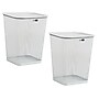 Mind Reader Metal Trash Can Without Lid, 5 Gallon, White, 2/Pack (2SQUAGA-WHT)~#|#~001C6BE8-B34C-4A3F-B4C81C349B38E2AA_sc7