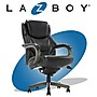 La-Z-Boy Delano Ergonomic Leather Executive Big & Tall Chair, 400 lb. Capacity, Jet Black/Gray (CHR10045B)~#|#~001D53FF-1185-4214-B2BB7B525D69B323_sc7