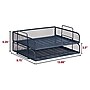 Staples Metal Mesh Side Loading Stackable Letter Tray, Letter Size, Navy Blue, 2/Pack (ST63840)~#|#~005363A9-D0DC-4829-81182872B5DAA29D_sc7