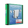 Staples Heavy-Duty 2-Inch D-Ring Binder, Green – Large Capacity 3-Ring Binder with Pockets, Holds Up to 540 Sheets~#|#~008AE24C-D824-4B4B-BB809870C9E1D3C7_sc7