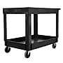 Rubbermaid 2-Shelf Plastic/Poly Mobile Utility Cart with Swivel Wheels, Black (FG9T6700BLA)~#|#~00A04EB0-5A6E-458D-991A4E4DD0860A8E_sc7