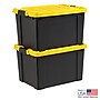 Iris Stor-It-All 78.5 Quart Storage Container with Hinged Lid, Plastic, Black, 2/Pack (540016)~#|#~00D206F8-BD3C-4792-9687FD1EB906C3B8_sc7