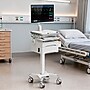 Mount-It! MedHub Height-Adjustable Medical Cart with 2 Lockable Drawers, Power Strip and Locking Casters, White/Grey (MI-16037)~#|#~00DE6DE5-5347-401B-837A4DF657D07B00_sc7