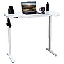 Victor Technology Electric Rectangular Adjustable Glass Standing Desk, White (DC950W)~#|#~00E3A38D-CDBA-4AB0-913397370F140097_sc7