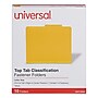 Universal Pressboard Classification Folders, 2/5-Cut Tab, 2" Expansion, Letter Size, Yellow, 10/Box (UNV10204)~#|#~00F11BEF-77FE-4B98-8AA3FB2674518019_sc7