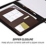 Samsill Vintage Plastic Padfolio with Zipper Closure, Dark Brown (SAM70836)~#|#~010434C1-CBCF-46FE-9190C8EA98E8A014_sc7
