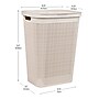 Mind Reader 15.85-Gallon Hamper with Lid, Plastic, Ivory (60FABHAMP-IVO)~#|#~0128BF89-140E-4533-AFD09BE0CB121043_sc7