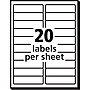 PRES-a-ply Laser/Inkjet Address Labels, 1" x 4", White, 20 Labels/Sheet, 100 Sheets/Box (30601)~#|#~014311A6-6A4F-493F-BFBE46838271E24B_sc7