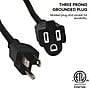 GoGreen Power 50' Indoor/Outdoor Extension Cord, 16 AWG, Black (GG-13750BK)~#|#~01578A1E-7223-4FF7-AE0D9E880291AE62_sc7