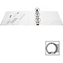 Business Source Round-ring View Binder, 2" Binder Capacity, Letter, White, 4/Bundle~#|#~016E9A7B-8FED-4E86-BF84B8BC6E1E4E1E_sc7
