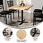 Flash Furniture Bennett Wooden Commercial Indoor Table, 48" x 30", Natural Top/Black Base (GSF3048NTT2230)~#|#~017641BD-6690-4002-A32CB758B29EFA75_sc7