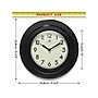 Infinity Instruments Retro Escape Wall Clock, Plastic/Glass, 9.75"Dia. (20305BK-4543)~#|#~01A895D5-4457-45AC-85303988C2881551_sc7