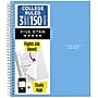 Five Star Spiral Notebook Plus Study App, 3 Subject, College Ruled, 8.5" x 11", Sky Blue (820003NH0)~#|#~01AF05CA-3504-4B5B-A4C1285B89973F99_sc7