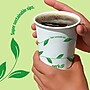 Perk Eco Compostable Paper Hot Cups, 10 Oz Disposable Cups for Hot Beverages, White/Green~#|#~01CC4975-5576-4F68-B0FEA5E602CF171F_sc7