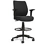 Staples Essentials Fabric Drafting Stool with Backrest and Footrest, Black (UN59388)~#|#~01EE411A-B3BD-455B-B6AD170714BBDF91_sc7