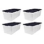 Home Logic 100 Quart, Latch Lid Storage Bin, Clear, 4/Case (7107)~#|#~01F0A1C8-DED9-4BD1-BD199B811832F699_sc7