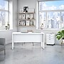 Bush Business Furniture Echo 60"W Credenza Desk with Mobile File Cabinet, Pure White (ECH003PW)~#|#~01F4C135-F814-4B0A-88C2AEEC4E2FCC9C_sc7
