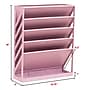 Staples 5-Pocket Plastic Mountable Wall File, Letter Size, Dusty Pink (ST63892)~#|#~01FFD2BF-8FCE-4CA4-B3D68354140604E5_sc7