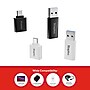 Staples TECH USB-A to USB-C Adapter Set, Assorted Colors, Male to Female, Data/Charging Adapters, 4-Pack~#|#~02001CB7-82D8-4DF9-A30525E3968B08A3_sc7