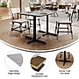 Flash Furniture Acadia Wooden Dining Table with X-Bases, 30"D x 48"W, Gray Faux Concrete/Black Base (ST3048CGT2230)~#|#~0217973E-BB6E-4B4E-A62C591955D4B397_sc7