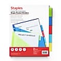 Staples Large Tab Plastic Insertable Pocket Dividers, 5‑Tab, Multicolor, Durable Write‑On Tabs, Fits Standard 3‑Ring Binders~#|#~022E20DD-A795-40B9-B4C6792A47E28591_sc7