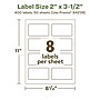 Avery EcoFriendly Laser/Inkjet Rectangle Multipurpose Labels, 2" x 3-1/2", White, 400/Box (94238)~#|#~02370E5C-E54D-4739-A848D7DC1A12FEEB_sc7