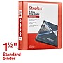 Staples 1 1/2" 3-Ring View Binder, D-Ring, Orange (26442-CC)~#|#~02434771-D8A1-4C91-B06BD7E4C94E4318_sc7