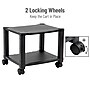 Mind Reader 2-Shelf Mobile Printer Utility Cart with Wheels, Black (PRCARTSM-BLK)~#|#~024CE25D-D7CE-42DA-8498DE6ABF701D8B_sc7