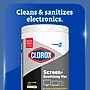 CloroxPro Clorox Screen+ Sanitizing Wipes, Bleach Free, Citrus Blend Scent, 75 Wipes/Container, 6/Carton (60724CT)~#|#~024FAF8E-DF3A-4A6E-8EF2AE3EBBFC7B30_sc7