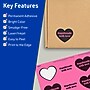 Avery Laser/Inkjet Heart Multipurpose Labels, 2-9/32" x 1-27/32", Bright Pink, 120/Pack (94603)~#|#~0250B8FD-A954-463F-8A72CEC230B98E33_sc7