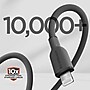 HyperGear Flexi Pro USB-C to Lightning Soft-Touch Silicone Fast Charge and Sync Cable, 10 ft., Gray (16009)~#|#~02615840-B88D-4FA0-AE52F807087DBA07_sc7