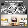 Mind Reader 8-Compartment Plastic Desk Organizer, White (MINI-WHT)~#|#~028AB6EB-354A-42DA-9B6B1D822176B342_sc7