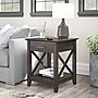 Bush Furniture Key West 20" x 20" End Table, Dark Gray Hickory (KWT120GH-03)~#|#~02AD12DC-A13A-4EA2-88E435B9FEDE30E9_sc7