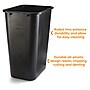 Coastwide Professional Indoor Trash Can Without Lid, Black Soft Molded Plastic, 10.25 Gallon~#|#~02B2A5B3-B434-4357-825B4D265BF5E975_sc7