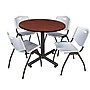 Regency 42-inch Round Laminate Table With 4 M Stacker Chairs, Gray (TKB42RNDCH47GY)~#|#~02DE280B-8D75-4222-8E48871772C5C768_sc7