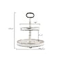 Storied Home Distressed Cream Wood 2-Tier Tray with Metal Handle (EC0125)~#|#~02EFB5A6-4E79-4C5E-B9C9FFCE21A38CAB_sc7