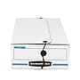 Bankers Box Liberty Corrugated File Box with String and Button Closure, White/Blue (4662401)~#|#~02FE566C-97A6-4F95-BB31CCA7259D1E6A_sc7