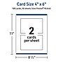 Avery Integrated Cards, 4" x 6", Glossy White, 100/Box (95344)~#|#~03523F3B-314E-4A93-B0A6F729C6A40CD7_sc7