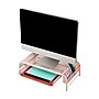 Mind Reader Monitor Stand with Paper Tray, Metal, Pink (MESHMONSTA-PNK)~#|#~035CE4CD-12DB-40F3-978701294DBA17A2_sc7