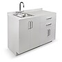 Viva Comfort 36'' H x 48" W Medical Cabinet with Left Sink and 24" Right Side Desk, 4 Doors, 2 Drawers, Gray (902-48LS-GRY-AO)~#|#~03675459-2AE8-4871-891EAA6C80E9B259_sc7