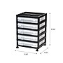 Iris 5-Drawer Storage Cart, Black (587685)~#|#~036A6386-7B1E-4937-AFBC89F9217BC3E7_sc7