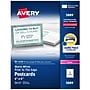 Avery Postcards, Matte White, Print to the Edge, 4" x 6", Laser, 80/Pack (05889)~#|#~03798D5F-43E5-4489-B945EC2E4BED257D_sc7