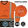 Ergodyne GloWear 8369BK High Visibility Long Sleeve Black Bottom T-Shirt, ANSI Type R Class 3, Orange, 3XL (22227)~#|#~039EDF72-26CF-447D-B7F762A16F60CF7A_sc7