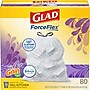 Glad ForceFlex Tall 13 Gallon Drawstring Kitchen Trash Bag, Gain Lavender with Febreze Freshness, White, 80 Total Bags (78533)~#|#~03A39F30-FE0A-4A53-B9960291980AED0A_sc7