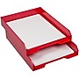 JAM PAPER Stackable Paper Trays, Red, Desktop Document, Letter, & File Organizer Tray, Sold Individually (344res)~#|#~03F8CE87-4E1E-47F7-8C5EB5E726273A0E_sc7