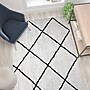 Flash Furniture Roxy Collection Polyester 89" x 62" Rectangular Handmade Rug, Ivory/Black (RCKJ1810700157)~#|#~0411BD6E-8357-4DC7-97A2F01CCD19527B_sc7