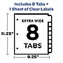 Avery Index Maker Extra-Wide Paper Dividers with Print & Apply Label Sheets, 8 Tabs, White (AVE11439)~#|#~041E756B-CB69-487D-96E9A09E55BF9FD4_sc7