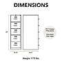 HON 310 Series 5-Drawer Vertical File Cabinet, Legal Size, Lockable, 60"H x 18.25"W x 26.5"D, Putty (HON315CPL)~#|#~0431FF75-9C0E-4380-91D9EAA6DA487453_sc7