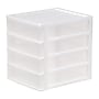 Iris 4-Drawer Desktop Unit, White/Clear, 2/Pack (587013)~#|#~043A46C7-2635-4A8F-955235F222E5AA06_sc7